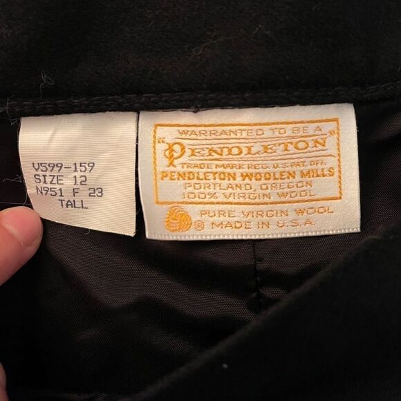 𝒱𝒾𝓃𝓉𝒶𝑔𝑒 • Pendleton Black Pencil Skirt - Picture 2 of 5